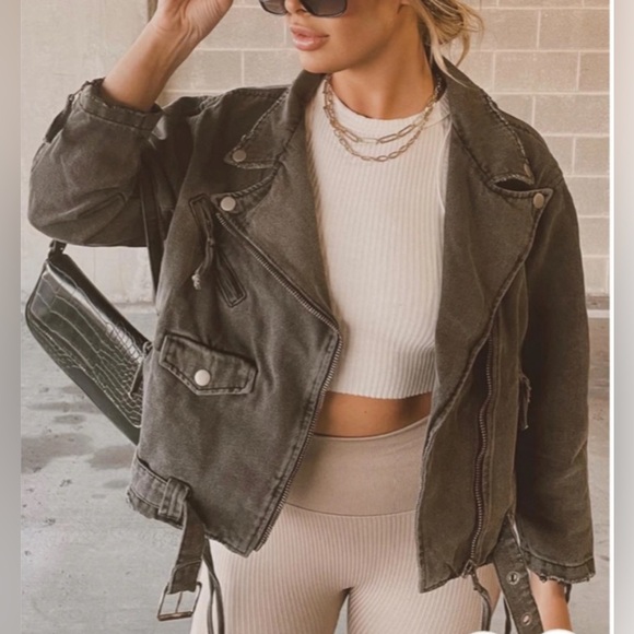 12th Tribe Black Denim Jacket “Jet Setter” Sz. S - Picture 6 of 6